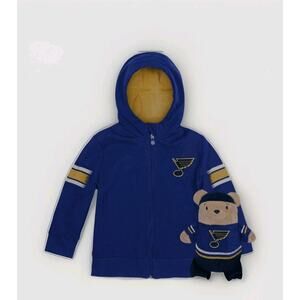 NHL Cubcoats Youth Sz 6-7 St Louis Blues 2-in-1 Transforming Full-Zip Hood